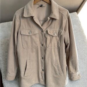 H&M Tan Corduroy Utility Jacket